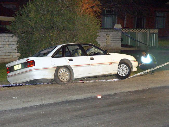 The Holden Commodore that ploughed through the crowd of partygoers.