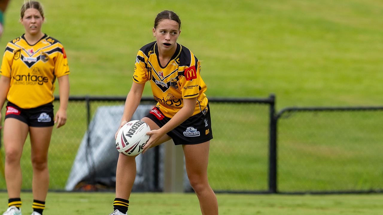 Bain representing the Sunshine Coast Falcons under-17s earlier this season. Picture: Phil Bradeley.