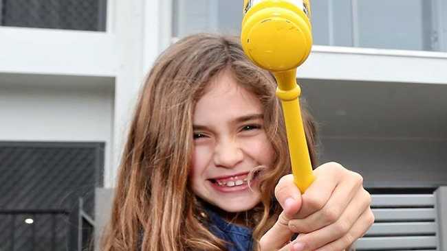 YOUNGEST AGENT: Eight year old Gabby Dobbin-Lavery helped seal the deal in her first ever property sale.