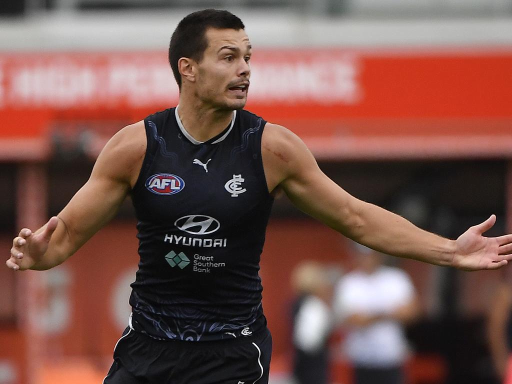 Jack Silvagni is set to move into defence. Picture: Andrew Batsch