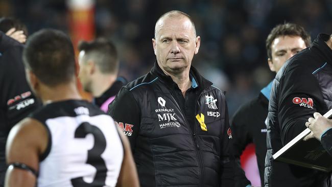 Ken Hinkley was all class after his side’s heartbreaking loss. Picture: Sarah Reed