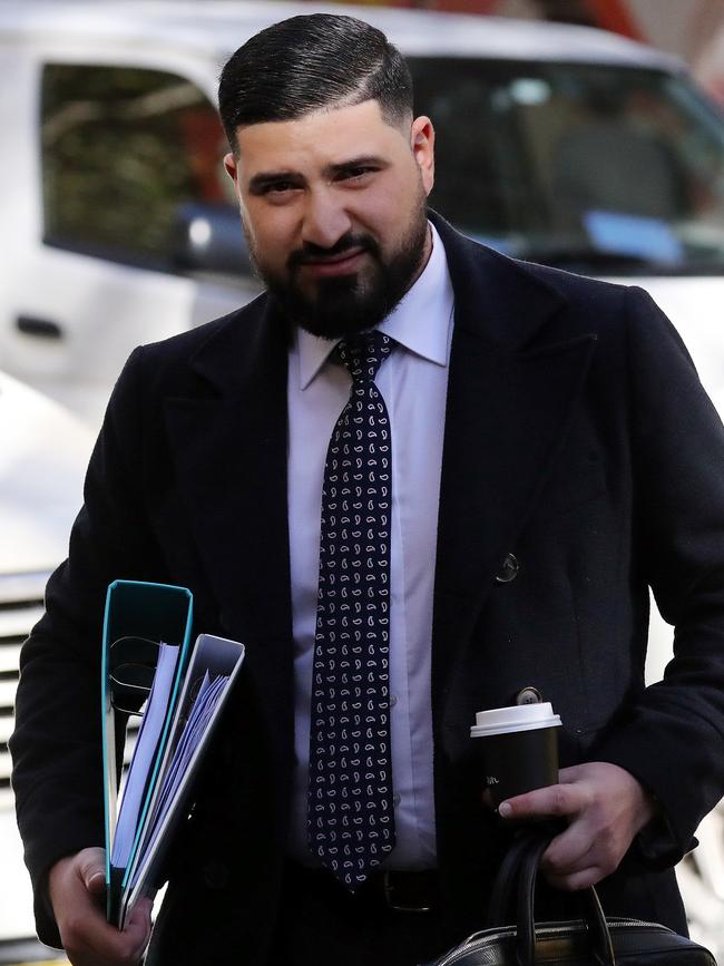 High-profile Sydney lawyer Mahmoud Abbas outside Central Local Court in 2021. Picture: NCA NewsWire / Christian Gilles