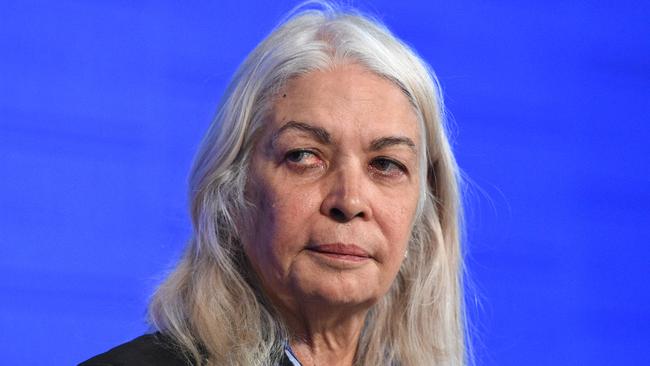 A file image shows Anthropologist Marcia Langton speaking at the National Press Club in Canberra, Thursday, November 17, 2016. Marcia Langton has been appointed an officer in the Order of Australia (AO), as part of the Queen's Birthday Honours, recognising her service to tertiary education and advocacy for Aboriginal and Torres Strait Islander people. (AAP Image/Mick Tsikas) NO ARCHIVING