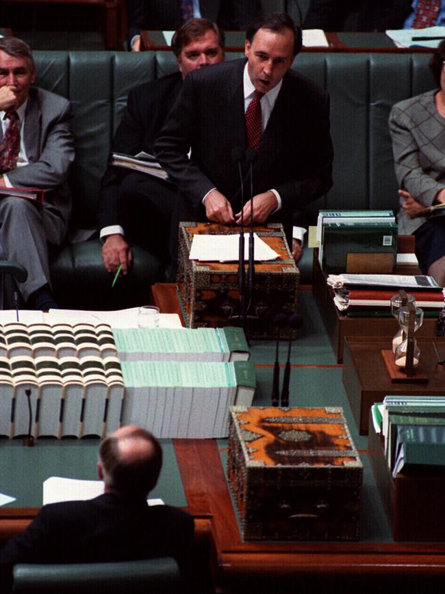 Prime Minister Paul Keating‘s Labor Government was painted as economically dangerous by his successor, John Howard. It stuck and Labor has been trying to prove otherwise for more than 25 years. Picture: Ray Strange.