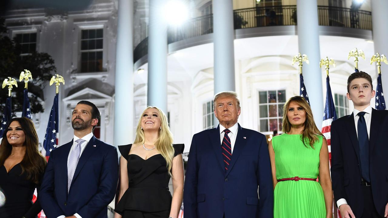 The Trumps in 2020 at the Republican Convention. Picture: Brendan Smialowski / AFP