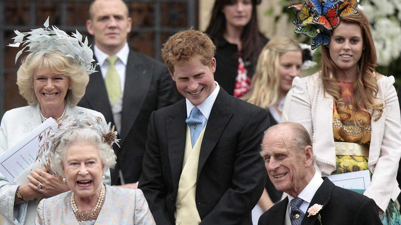 The Queen, Prince Philip, Prince Harry and Camilla were among the guests. Picture: AP Photo/Shaun Curry, Pool