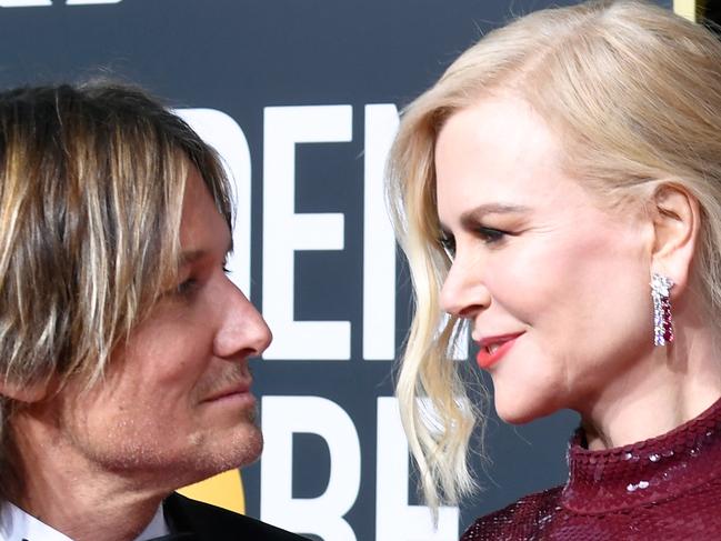 BEVERLY HILLS, CA - JANUARY 06:  Keith Urban (L) and Nicole Kidman attend the 76th Annual Golden Globe Awards at The Beverly Hilton Hotel on January 6, 2019 in Beverly Hills, California.  (Photo by Frazer Harrison/Getty Images)