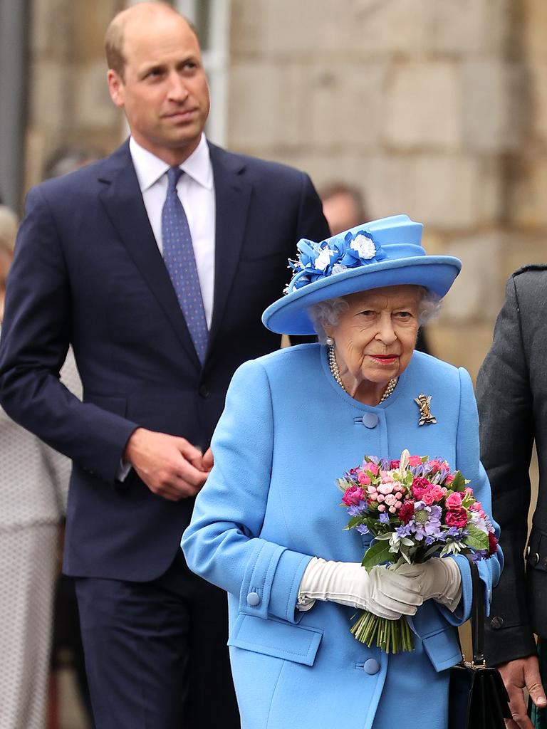 The Queen and Prince William during the Ceremony of The Keys at Holyrood Palace in Scotland. Picture: Chris Jackson/Getty Images