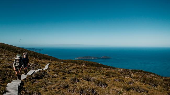 Summer is a great time to explore Tassie on foot. South Coast Track. Tasmania. Picture: Matty Eaton