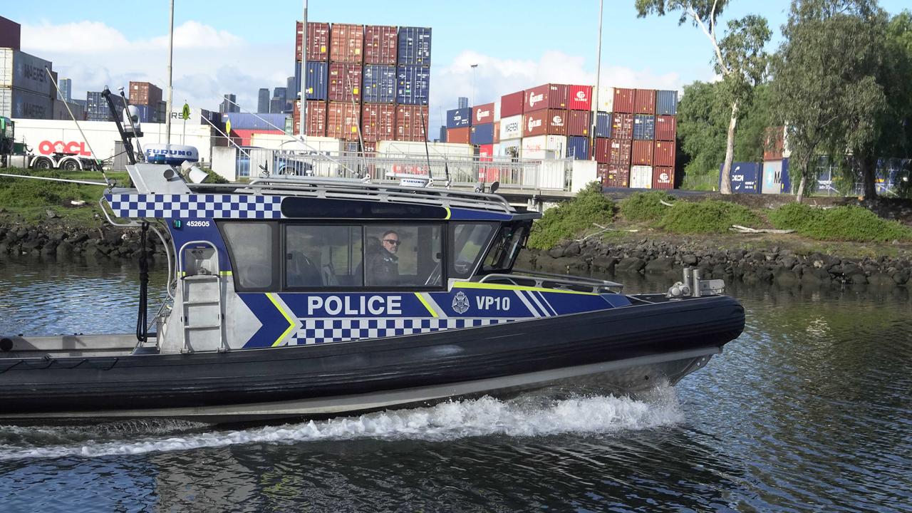 Water police also attended the scene in Footscray. NCA NewsWire / Valeriu Campan