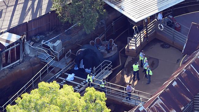 Four people died in the Thunder River Rapids ride tragedy at Dreamworld in 2016. Picture: Dan Peled