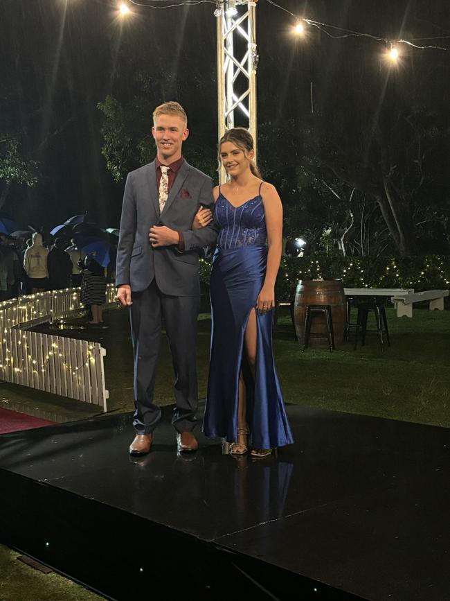 Matt Burgess and Riley Thurston arrive at the Hervey Bay State High School formal.