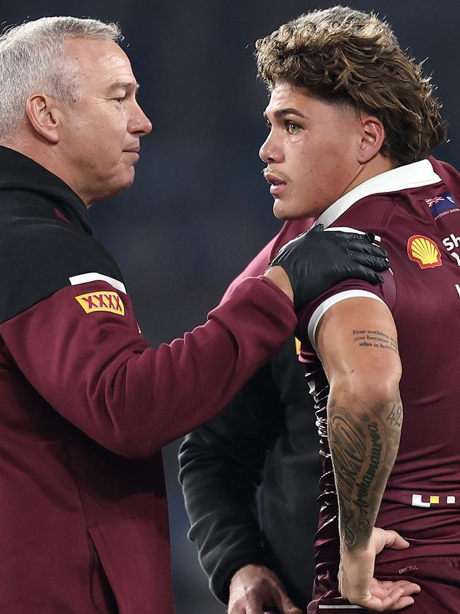 Walsh was wiped out of the game. Photo by Cameron Spencer/Getty Images