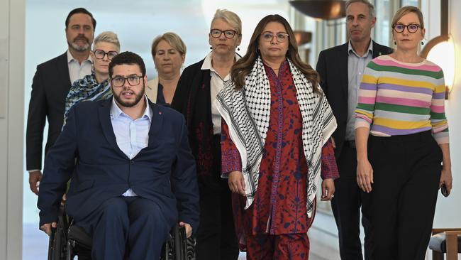 Mehreen Faruqi and fellow Greens senators. Picture: NCA NewsWire/Martin Ollman