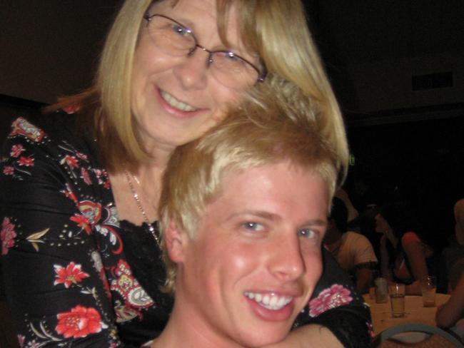 Matt with his mother Faye pictured in 2007. Picture: Supplied