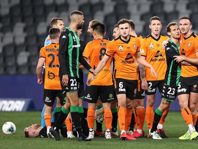 The Roar’s 1-0 loss to Western United ended their season. Picture: Cameron Spencer/Getty Images