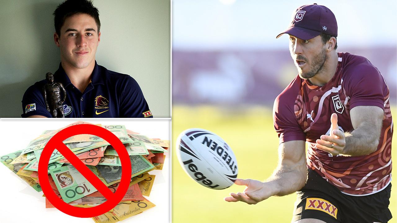 Queensland Origin star Ben Hunt wasn't allowed to touch his money.