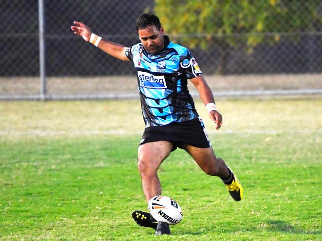 Warren Berto playing for the MacKillop Sharks in the NRLNT competition