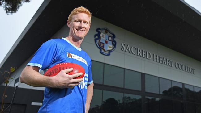 Jared Shattock is likely to retire after playing for Sacred Heart OC against Tea Tree Gully in the division two grand final this Saturday. Picture: Tom Huntley