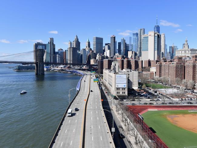 Out in the streets of New York, the city is dead. The life has been sucked out of it. Picture: AFP