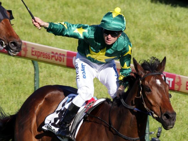 20/10/2007 RACING: 2007 Caulfield Cup. Winner Vlad Duric on Master O'Reilly and second was Douro Valley.