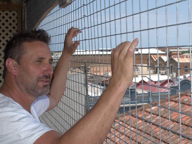 Maryborough CBD resident Daniel Beattie has had to install multiple security cameras and bars on his windows as crims wreak havoc in the city's streets. PHOTOS: Phillip Clynes-Clinton