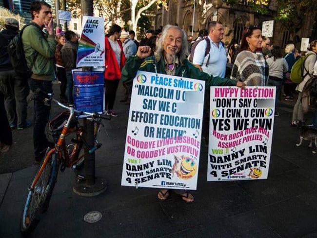 Mr Lim targets PM Malcolm Turnbull in the lead up to his Senate bid at last year’s Federal “Erection”.