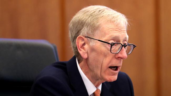 Commissioner Kenneth Hayne was highly critical of the banking and finance sector’s behaviour in his first interim report during the banking royal commission. Picture: David Geraghty