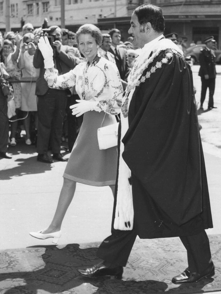 Crowds were out in force to see the princess, then aged 23.