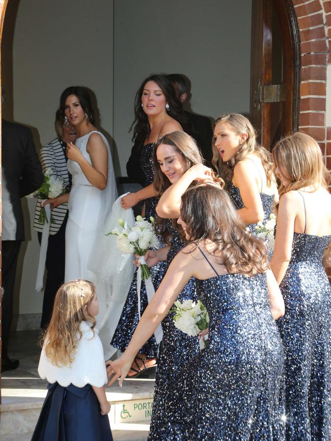 The bride and bridal party at Jean-Claude Perrottet’s wedding.