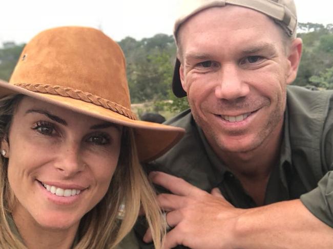 The Warners shared a happy snap from South Africa before the scandal broke. Picture: Instagram posts