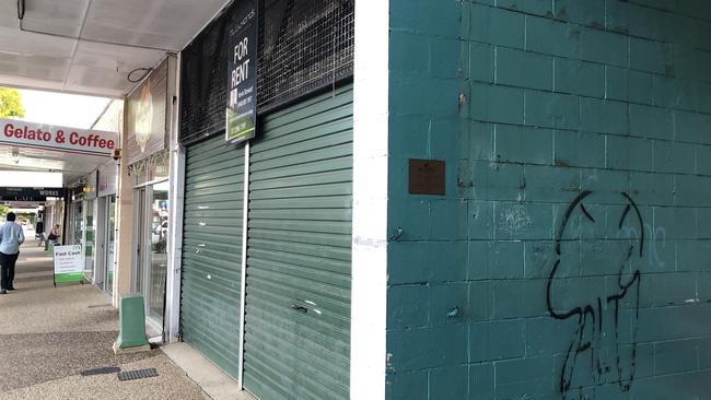 One of the empty shops in Wynnum CBD.