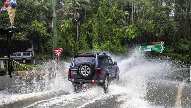 Tamborine Mountain floodwaters. Picture: Nigel Hallett