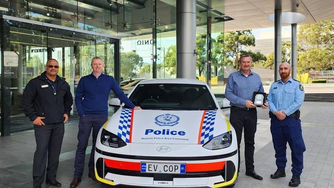 Officers at the Nepean Police Area Command are expected to use the electric vehicle as part of its community engagement. Picture: NSW Police