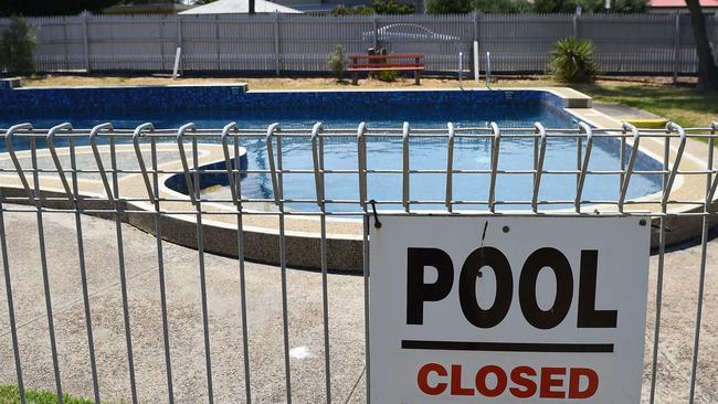 Capel Caravan Park pool where a boy drowned yesterday. Picture: Josie Hayden