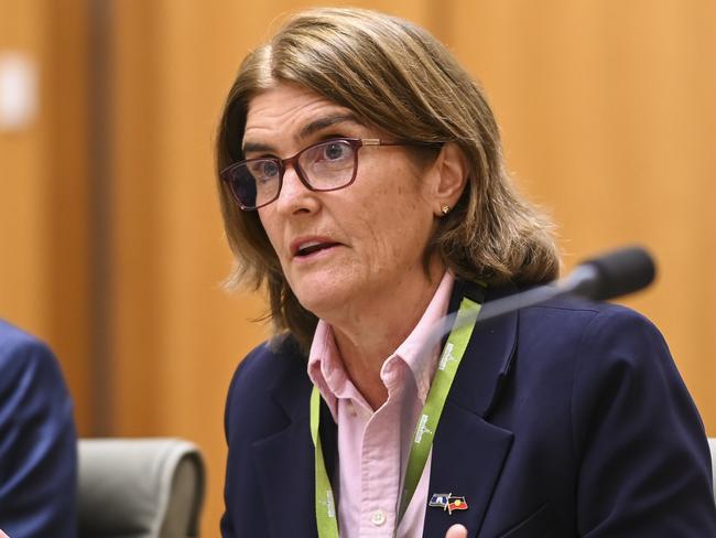 CANBERRA, AUSTRALIA, NewsWire Photos. OCTOBER 26, 2023: Governor of the Reserve Bank of Australia Michele Bullock appears before Senate estimates at Parliament House in Canberra. Picture: NCA NewsWire / Martin Ollman