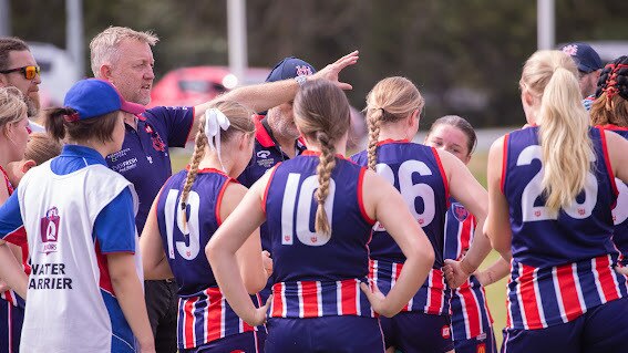 Wilston Grange receives some instructions at the break.