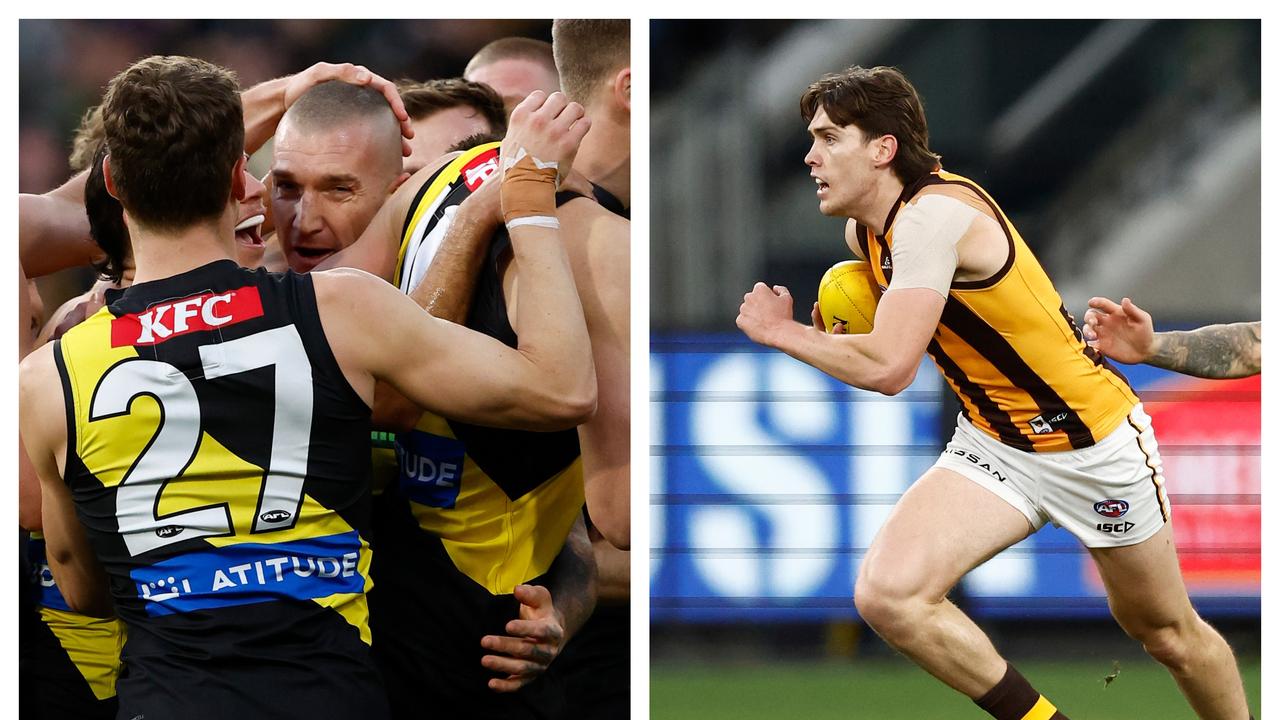 LIVE AFL: Slick Hawks hit back after Dusty LIGHTS UP the ‘G in 300th