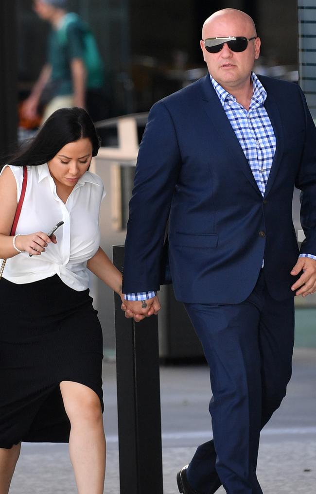 Accused drug kingpin arrives at Brisbane Supreme Court today. Picture: Darren England/AAP