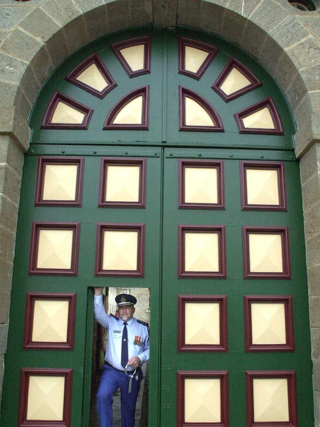 The massive 19th century entrance to Cooma prison which houses white-collar criminals, crooked cops and paedophile priests. Picture: Ray Strange