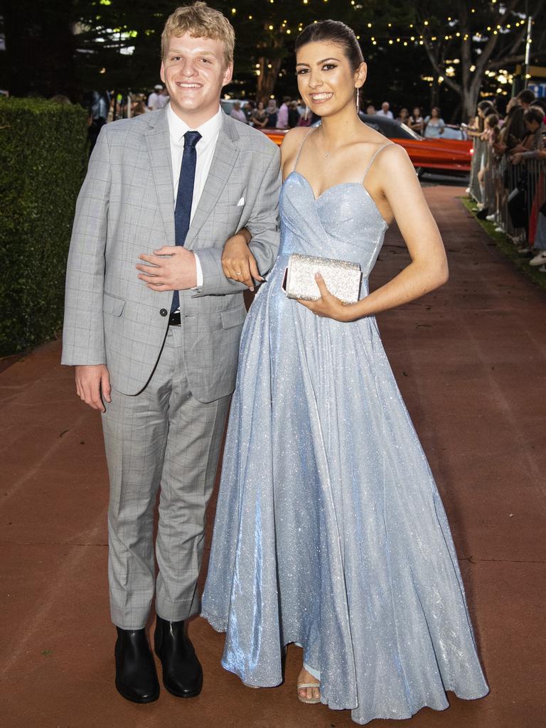 Isaac Lee and partner Hayley Peters at St Mary's College formal at Picnic Point, Friday, March 24, 2023. Picture: Kevin Farmer