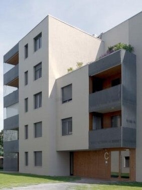 The project would see 36 units shared between two four-storey buildings. Picture: Raunik Architects.