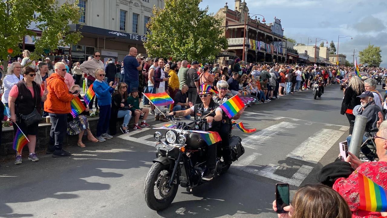 Chill Out Festival Pride Parade in Daylesford, 2023.