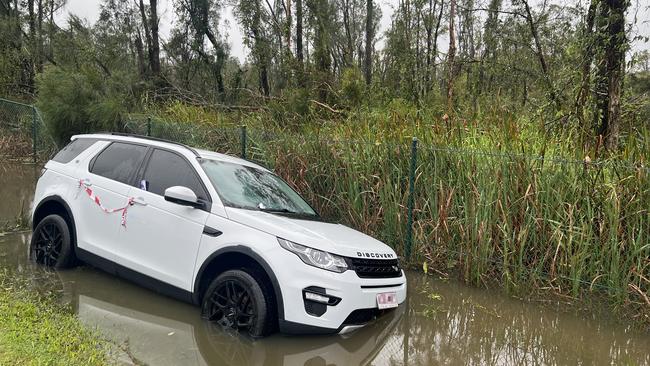 A car abandoned at Helensvale Rd in Helensvale. Picture: Keith Woods.