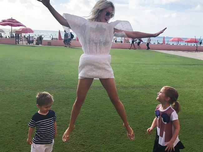 Roxy Jacenko relaxing in Hawaii with Hunter, 2 and Pixie, 5. Picture: Instagram