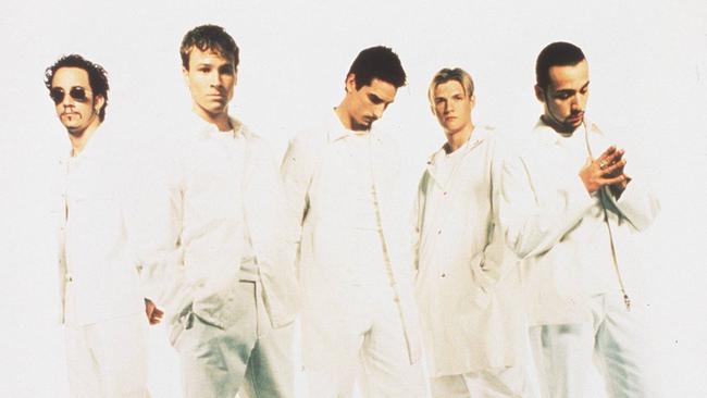 All white ... their stylist’s easiest day ever: your standard boy band in white pose.