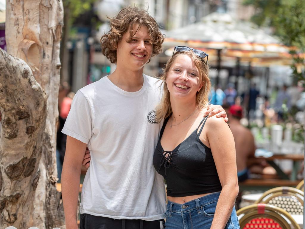 Siblings Mitchell Dunbar, 16, with his sister Erin Dunbar, 18. Picture By Ryan Osland