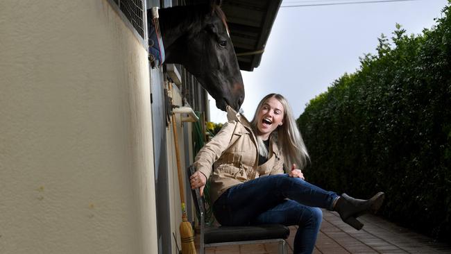 Jockey Raquel Clark took over from where Jamie Kah left off when the later left Adelaide. ,