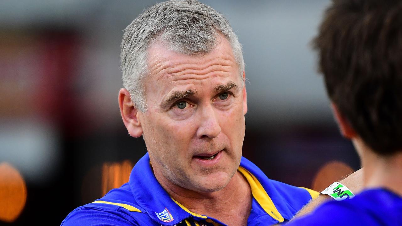 Adam Simpson and the Eagles are headed to the Gold Coast (Photo by Daniel Carson/AFL Photos via Getty Images via Getty Images).