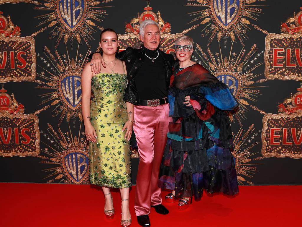 Director Baz Luhrmann with wife Catherine Martin and daughter Lillian Luhrman on the red carpet at the Premier of the new Hollywood Movie &#146;Elvis Picture Scott Powick Newscorp.